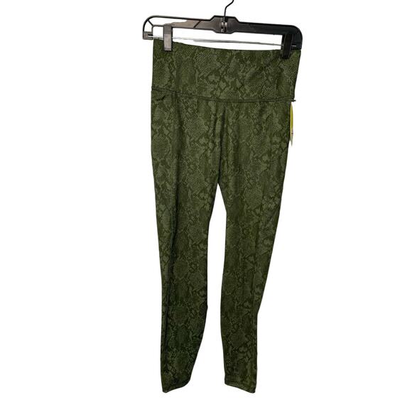 All in Motion olive snake high-rise 7/8 legging side pockets women's size small - Picture 1 of 4